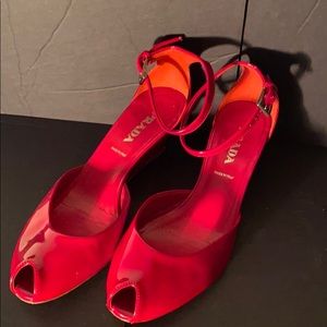 Prada Patent Leather Sandals